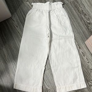 White linen trousers for girls